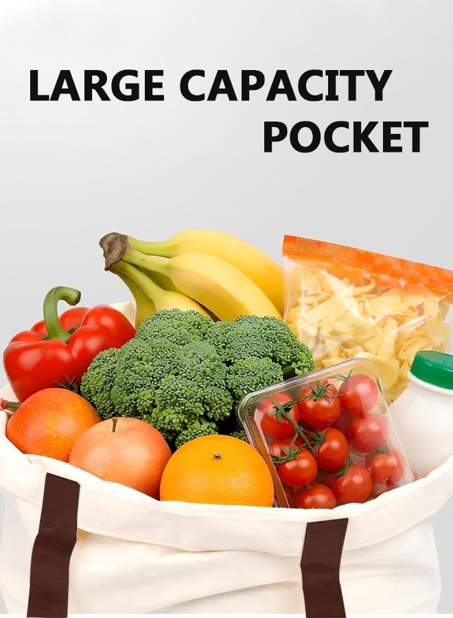 HOOTO 2 Pack Premium Canvas Reusable Tote Gift Bags Made of Natural Canvas with Handles for Work, DIY, Shopping - Image 5