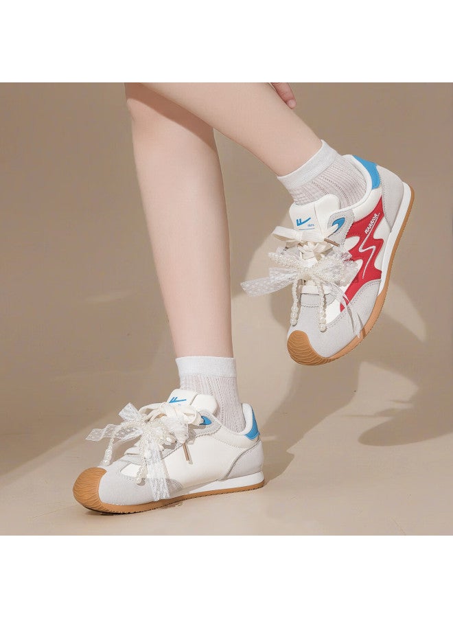 Pull Back Warrior Women's Soft Sole German Training Shoes Soft Sole Casual Sports Shoes Wxy5237z White Red Blue Gray Size 40 - Image 1