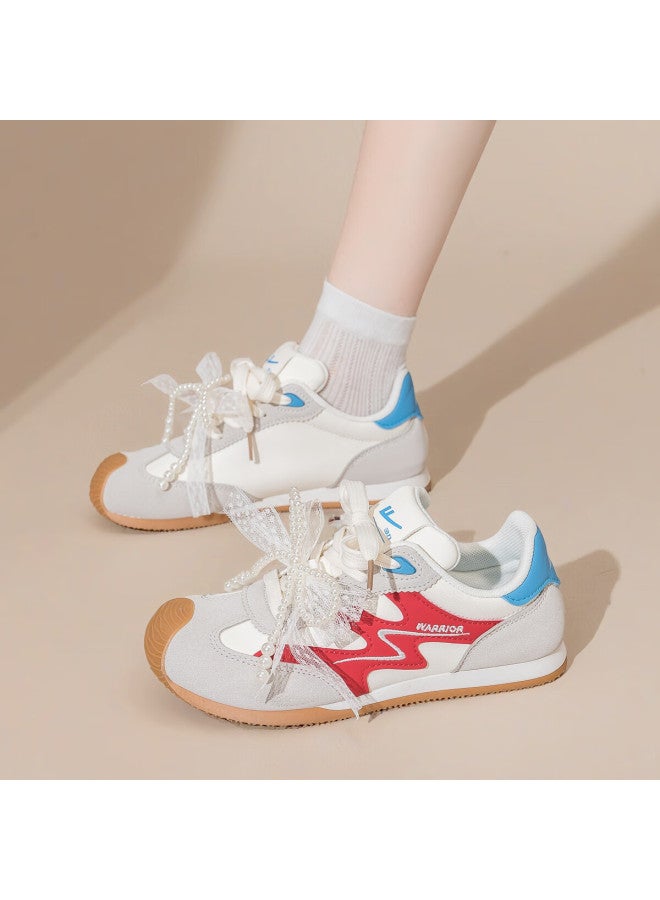 Pull Back Warrior Women's Soft Sole German Training Shoes Soft Sole Casual Sports Shoes Wxy5237z White Red Blue Gray Size 40 - Image 4