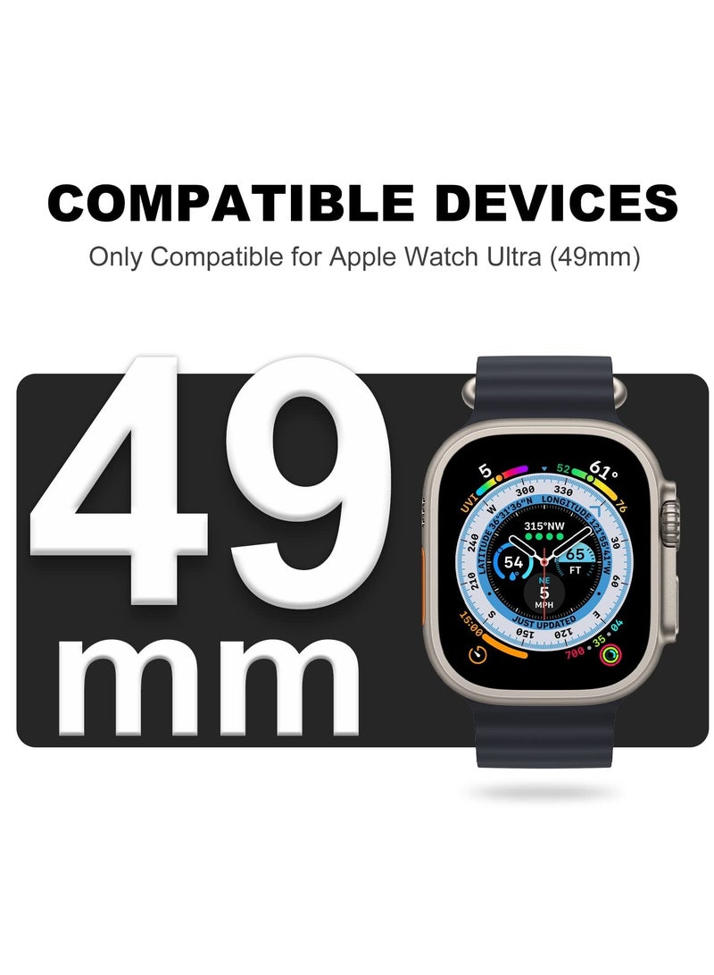 KASTWAVE Case Compatible for Apple Watch Ultra Case 49mm and Screen Protector, Soft TPU Waterproof Touch Sensitive, Anti-Scratch for Apple Watch Ultra Case for Men Women (Ultra 49mm) - Image 2