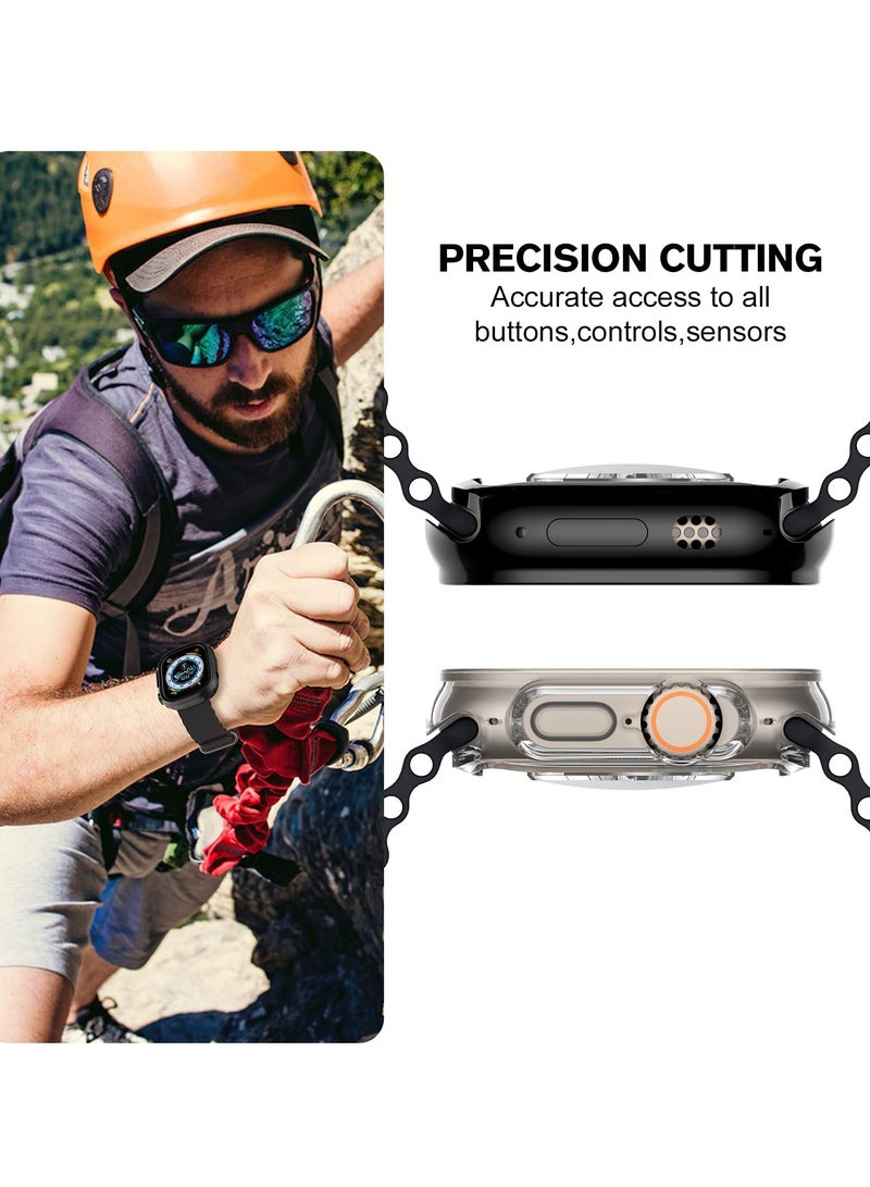 KASTWAVE Case Compatible for Apple Watch Ultra Case 49mm and Screen Protector, Soft TPU Waterproof Touch Sensitive, Anti-Scratch for Apple Watch Ultra Case for Men Women (Ultra 49mm) - Image 3