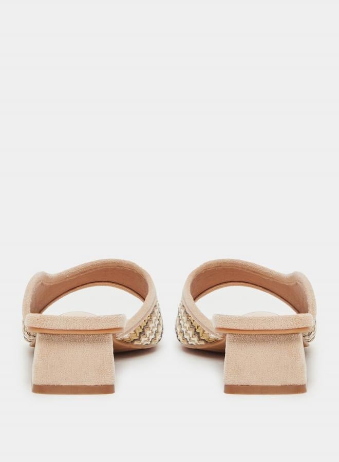 Styli Slip-On Open Toe Block Heel Sandals - Image 4