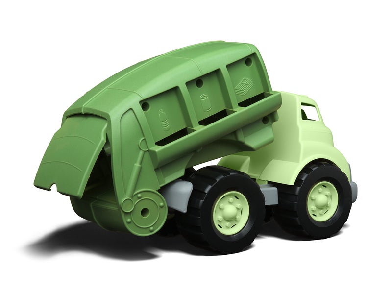 Green Toys Recycling Truck in Green Color - BPA and Phthalates Free Garbage Truck for Improving Gross Motor, Fine Motor Skills. Kids Play Vehicles - Image 2