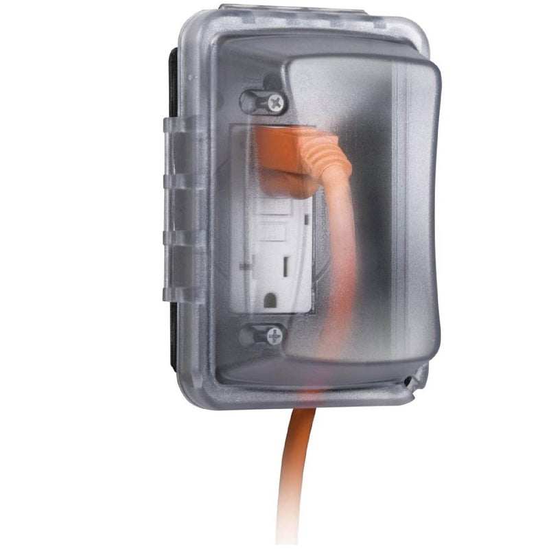 TayMac MM410C Single HorizontalVertical Mount 1Gang Weatherproof InUse Electrical Outlet Cover for Home Improvement 275 in Clear