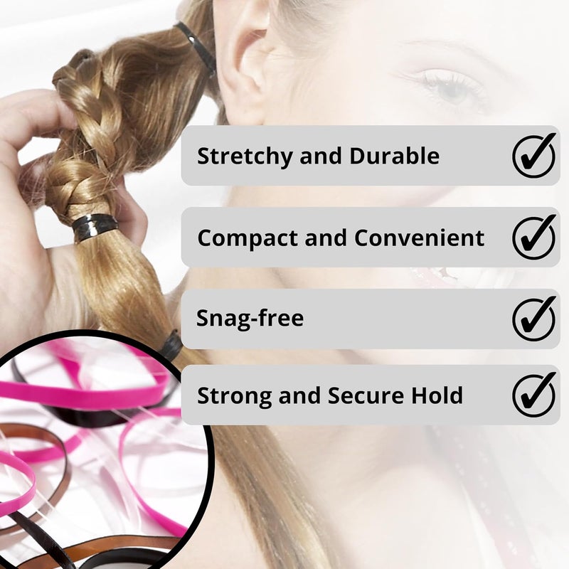 Smoothies Blax Snag-Free Hair Elastics - 4MM Brown - Image 4