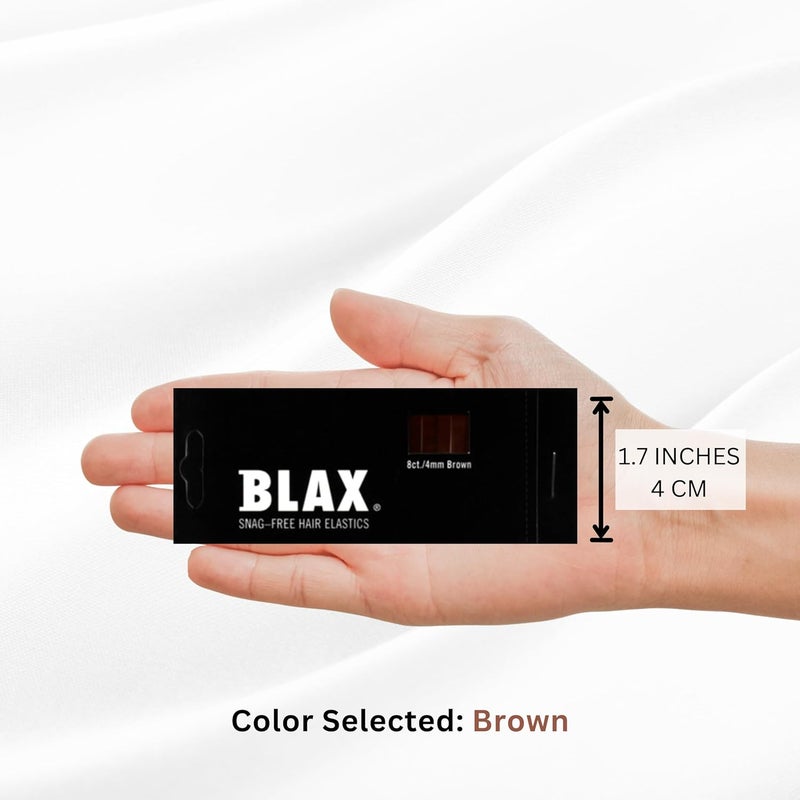 Smoothies Blax Snag-Free Hair Elastics - 4MM Brown - Image 2