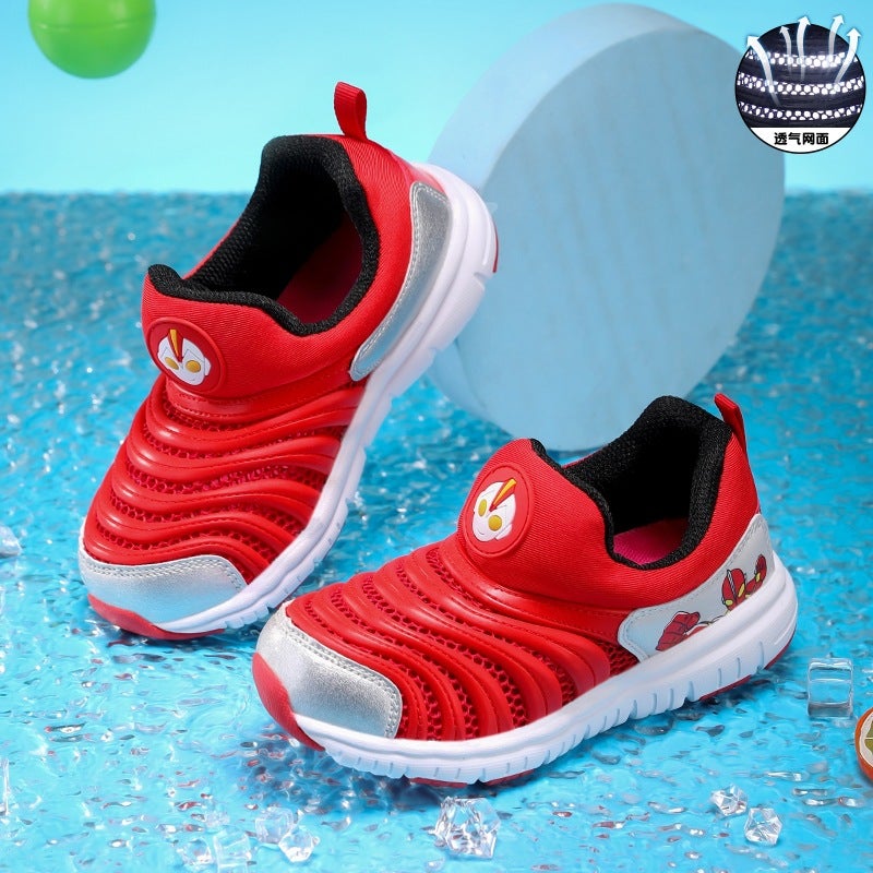 Caterpillar Children'S Shoes Spring And Mesh Breathable Soft Sole Lightweight Small And Medium-Sized Children'S Sports Shoes Baby Shoes - Image 1
