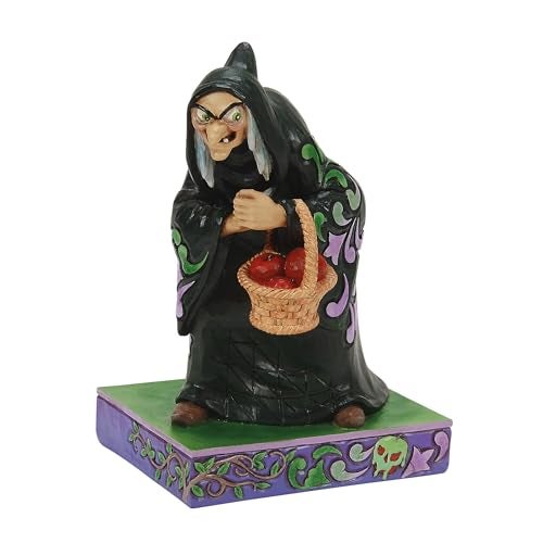 Enesco Disney Traditions by Jim Shore Snow White and The Seven Dwarfs The Hag with Apples Figurine Stone Resin Hand Painted Collectible Disney Villain Figurines Evil Witch Home Decor Statue 47 Inch - Image 3