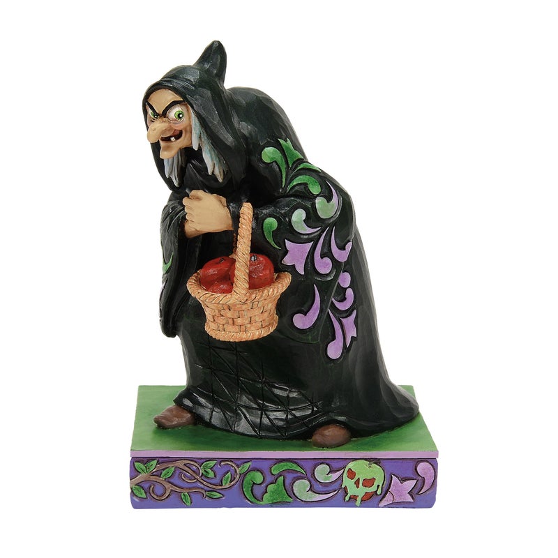 Enesco Disney Traditions by Jim Shore Snow White and The Seven Dwarfs The Hag with Apples Figurine Stone Resin Hand Painted Collectible Disney Villain Figurines Evil Witch Home Decor Statue 47 Inch - Image 2