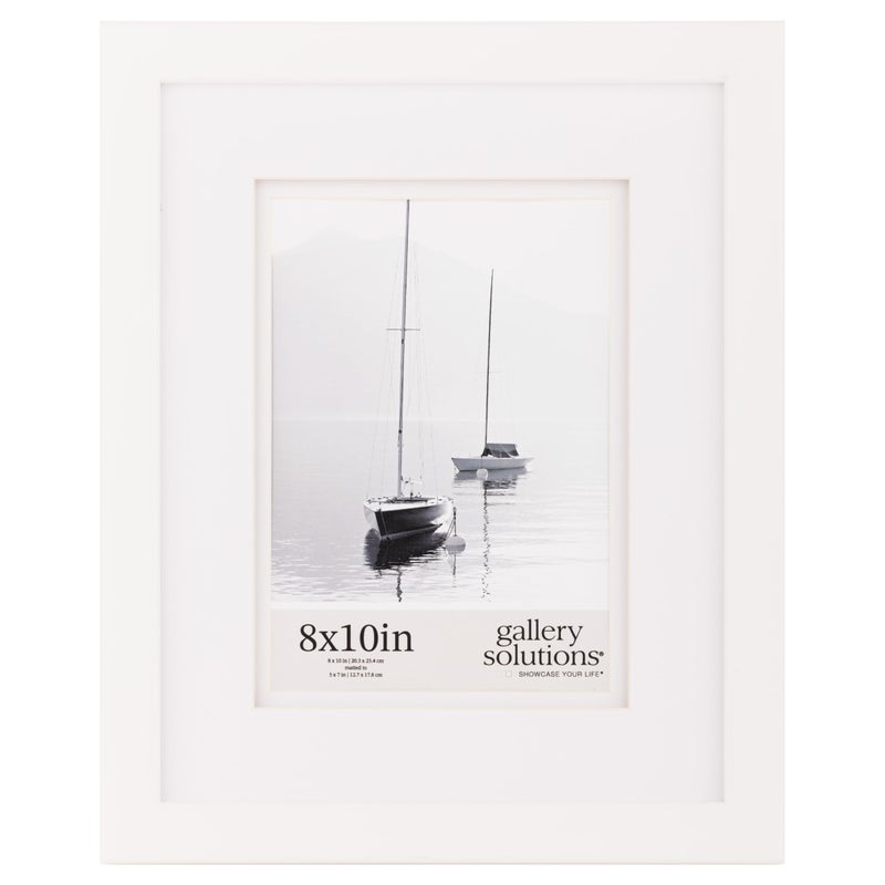 Gallery Solutions - 8""x10"" - Black Wall Mount/Tabletop - Picture Frame - Perfect Fit for 5""x7"" Photos - Versatile Mounting Options - Rectangular Tabletop - Poster Frame - Image 1