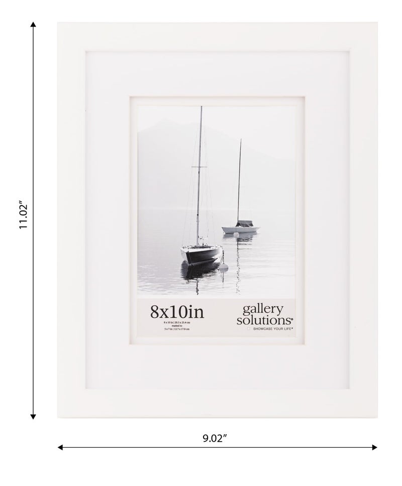 Gallery Solutions - 8""x10"" - Black Wall Mount/Tabletop - Picture Frame - Perfect Fit for 5""x7"" Photos - Versatile Mounting Options - Rectangular Tabletop - Poster Frame - Image 3