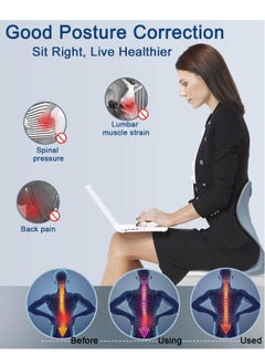 Generic Lumbar Support Pillow , Foldable Posture Corrector, Ergonomic Back Support for Office Chair, Back Pain Relief, Spinal Decompression Device for Desk Chair, Bed, and Floor (Grey)  - Image 5