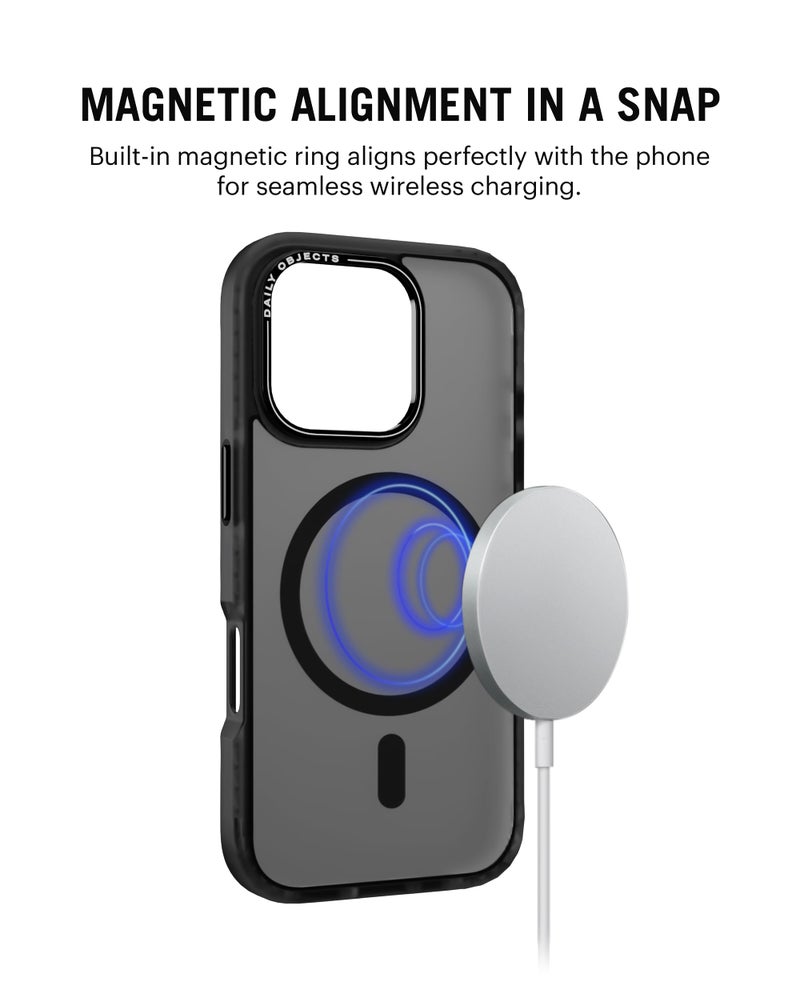 DailyObjects Polycarbonate Nimbus Magnetic Protective Cover Compatible with iPhone 16 Pro Max |Camera & Body Protection | Scratch Resistant|Precise Cutouts & Modern Design|Wireless Charging White - Image 2