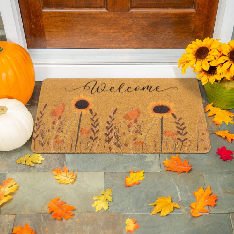 XuoAz Fall Front Door Welcome Doormat Natural Coir Non Slip Door Mat Porch Dcor for Outdoor Indoor Use 17 x 29 - Image 2