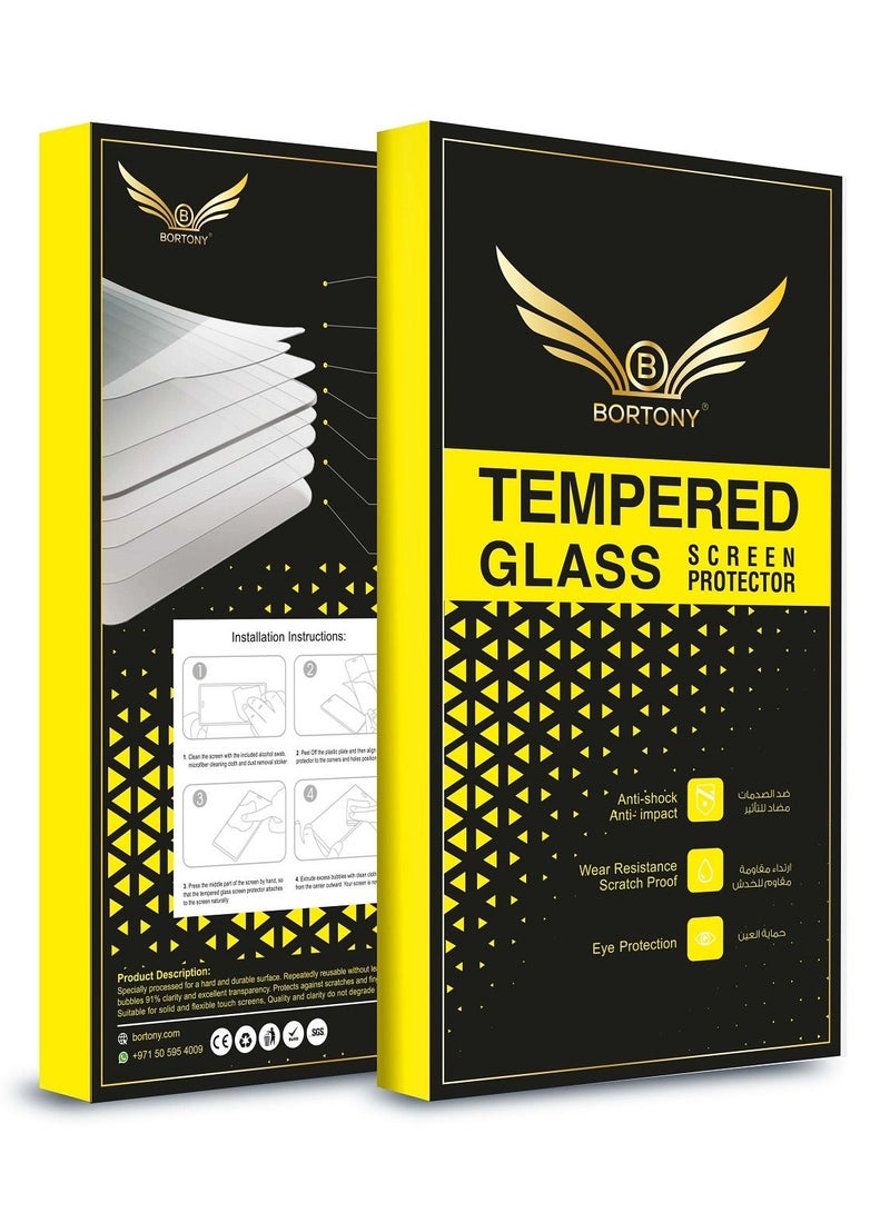 BORTONY 4D Tempered Glass Screen Protector For Apple iPhone 7 Plus/8 Plus Clear/Black - Image 2