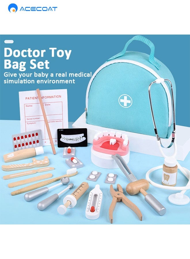 ACECOAT Doctor's Kit Play Set – 20-Piece Pretend Medical Set with Bag, Tools & Accessories – Role Play Toy for Kids Ages 3+ – Educational & Imaginative Play | 5501 - Image 1