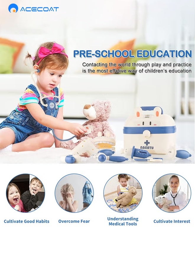 ACECOAT Doctor's Kit Play Set – 25-Piece Pretend Medical Set with Bag, Tools & Accessories – Role Play Toy for Kids Ages 3+ – Educational & Imaginative Play | 5501 - Image 4