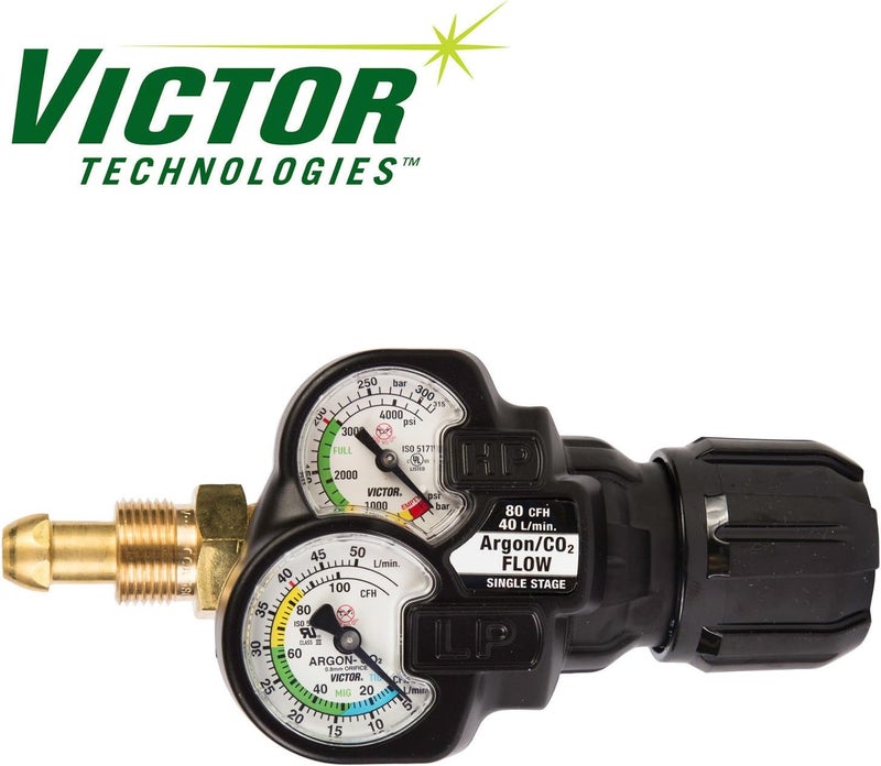ESAB Victor Inert Gas Argon Regulator EDGE 2.0 Flow Gauge, ESS32-80CFH-580