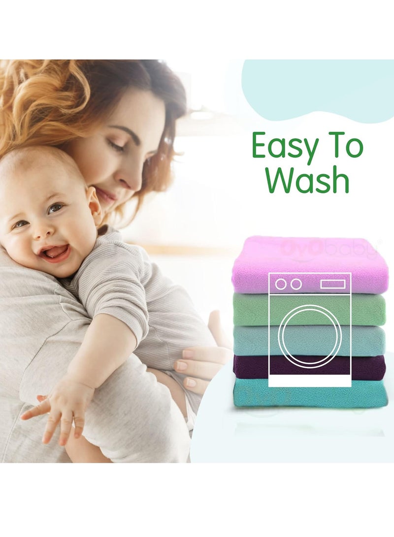 OYO Baby Reusable  Waterproof Dry Sheet for New Toddler Infant Baby | Extra Absorbent Quick Dry  Sheet | Instadry Anti-Piling Fleece Baby Bed Protector Sheet | Pack of 2  (Small - 70 cm x 50 cm),Pink - Image 3