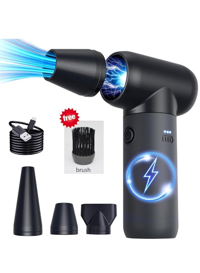 Generic Compressed Air Duster,105000RPM Jet Dryer Blower,3 Gear Electric Portable Air Duster,No Canned Air Duster-Replace Compressed Air Can,Jet Fan for Car Dry,Keyboard Computer Cleaning,Air Bed,Hair Dry  - Image 1