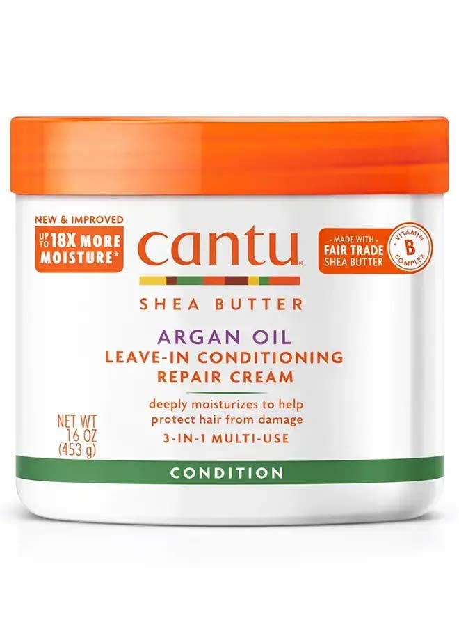 Cantu Argan Oil Leave-In Conditioning Repair Cream 453grams - Image 1