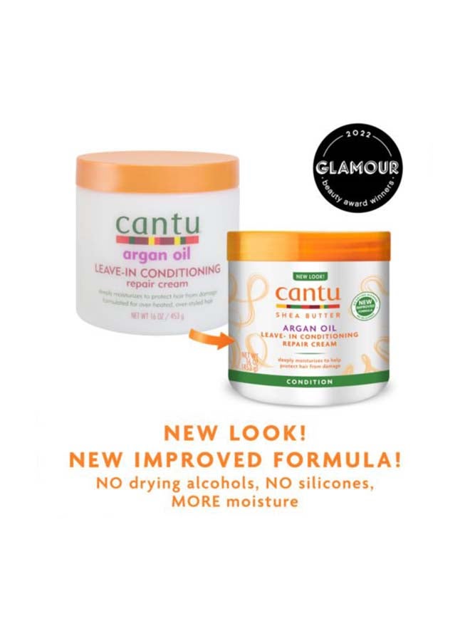Cantu Argan Oil Leave-In Conditioning Repair Cream 453grams - Image 2