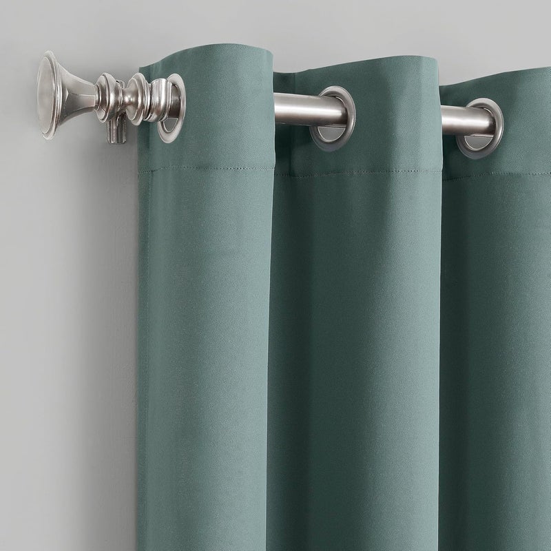 Sun Zero Easton Energy Saving Blackout Grommet Curtain Panel, 40" x 95", Mineral - Image 2