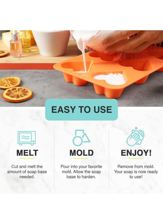 Saponify Soap Making Supplies Saponify - 4Lb Cocoa Butter Melt and Pour Soap Base, Pure Cocoa Butter Skin-Enhancing Soap Base, Easy to Use Glycerin Soap Blocks for Soap Making  - Image 4
