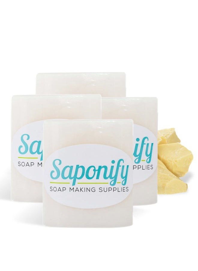Saponify Soap Making Supplies Saponify - 4Lb Cocoa Butter Melt and Pour Soap Base, Pure Cocoa Butter Skin-Enhancing Soap Base, Easy to Use Glycerin Soap Blocks for Soap Making  - Image 1