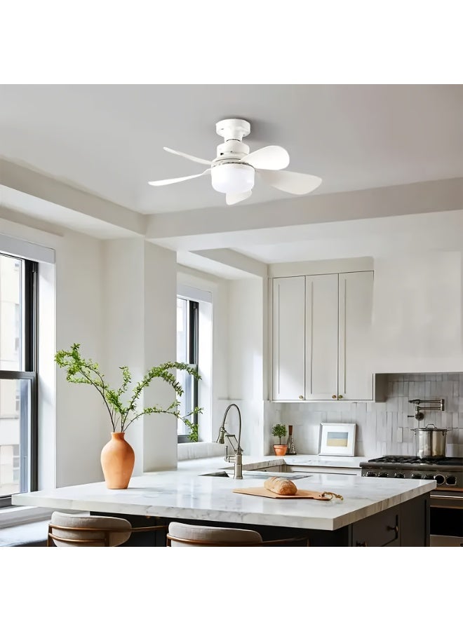 MODI 25W Small Ceiling Fan with Light & Remote | 3-Speed Quiet Fan Lamp Fixture | E27 Socket Easy Install | Adjustable Brightness & 3-Color Ceiling Light Fan for Bedroom, Living Room, Kitchen - Image 4