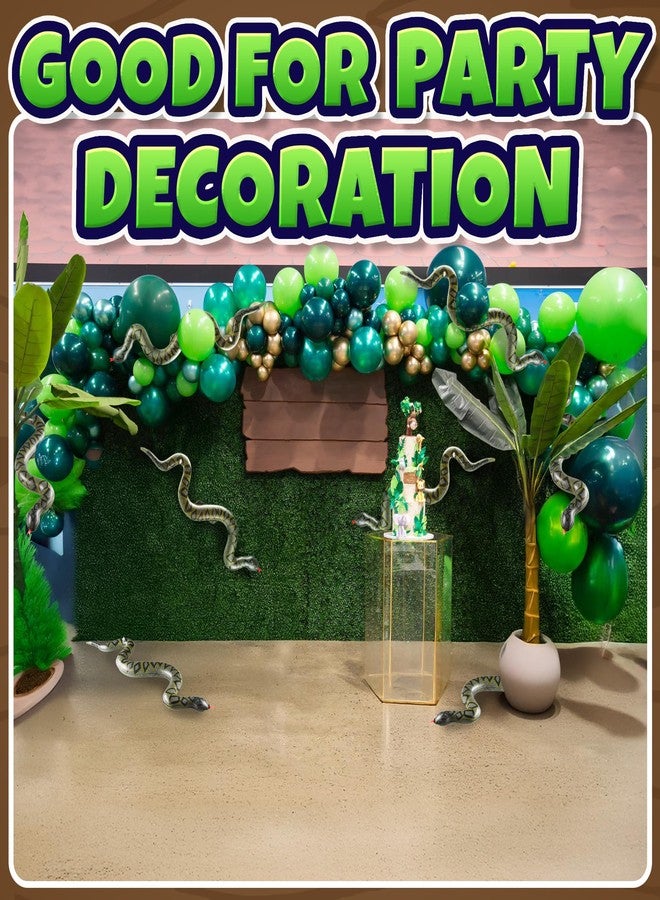 Bedwina Inflatable Snakes (3 Pack) - 39 Inch Blow Up Fake Snake Decorations for Pool Toys, Jungle Party, Safari Theme, Halloween Props & Fun Kids Party Supplies - Image 3