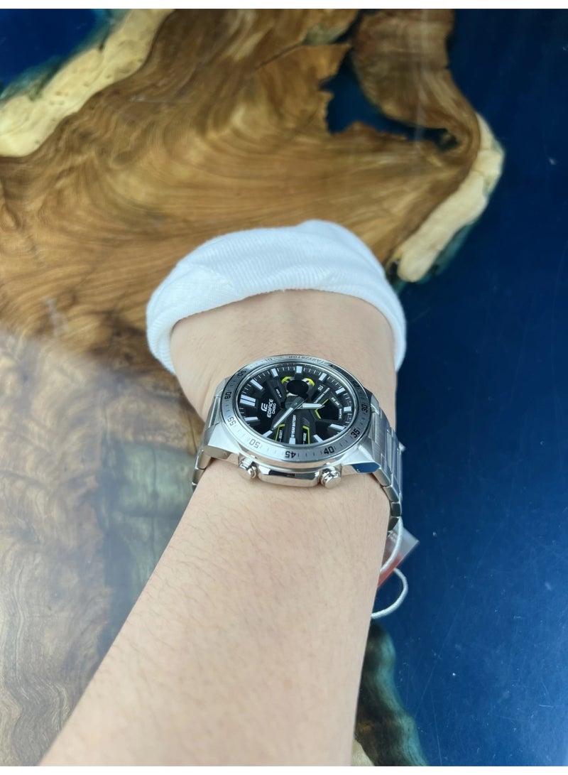 كاسيو ساعة كاسيو إدفيس EFV-C110D-1A3VDF للرجال أنالوج رقمية بقرص أسود مع تفاصيل خضراء، سوار ستانلس ستيل، بطارية 10 سنوات ومقاومة للماء حتى 100 متر - Image 5