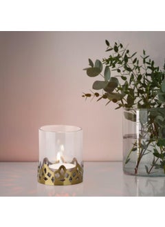 Graidient span Graidient span ikeaGOKVLL Tealight Holder GlassGoldColour 8 cm 3  - Image 3