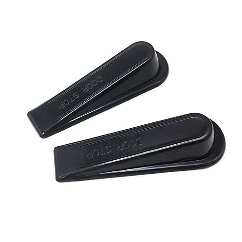 DragonFruitee Heavy Duty Door Stoppers, Rubber Door Wedge Anti-Slip Door Stopper Designed for Most Floor Surfaces - Ideal for Office, Home, Kitchen Door (Pack of 2) - Black - Image 2