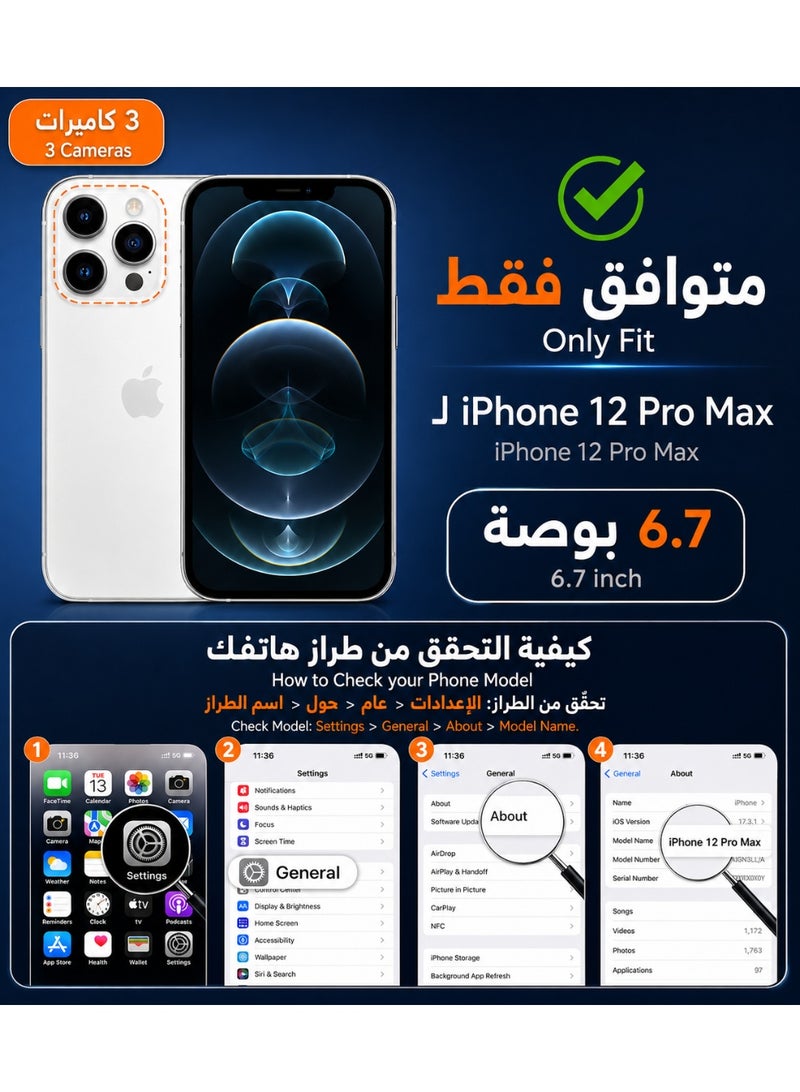 ORYXA iPhone 12 Pro Max Case Cover, Crystal Clear, Compatible with MagSafe, Anti-Yellowing Shockproof Protection, Slim Phone Shell with Strong Magnet for Apple iPhone 12 Pro Max (Clear) - Image 2