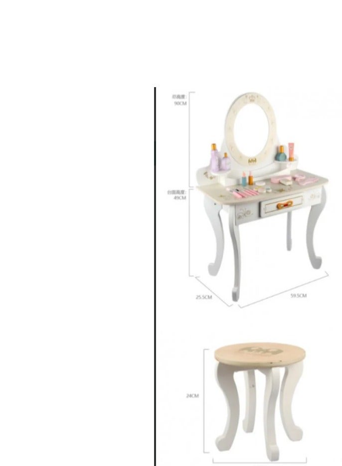 Elegant wooden children's hairstyle with accessories - Image 4