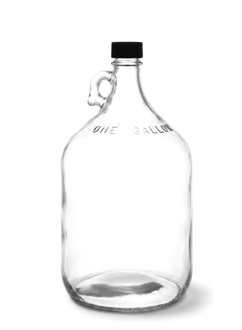 1 Gallon (3.8L) Clear Glass Jug with Finger-Loop Handle - Screw Cap - Water, Juice & Vinegar Storage - Image 3