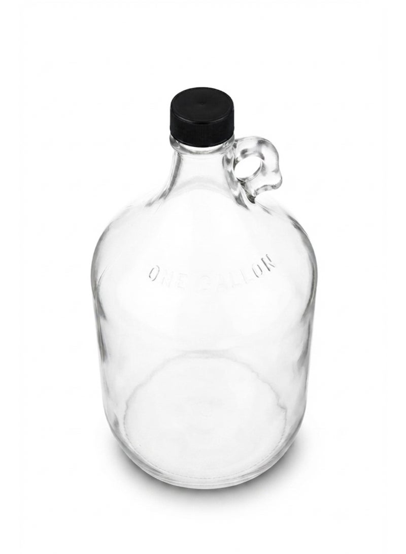 1 Gallon (3.8L) Clear Glass Jug with Finger-Loop Handle - Screw Cap - Water, Juice & Vinegar Storage - Image 4