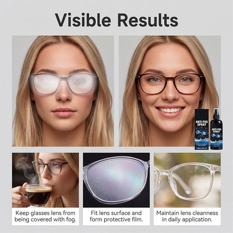 Goreem Fog Resistant Spray, Anti-Fog Spray for Snorkeling & Diving Masks, Swim Goggles & Eyeglasses, 100ml Lens Cleaner, Defogger for Clear Vision - Image 4