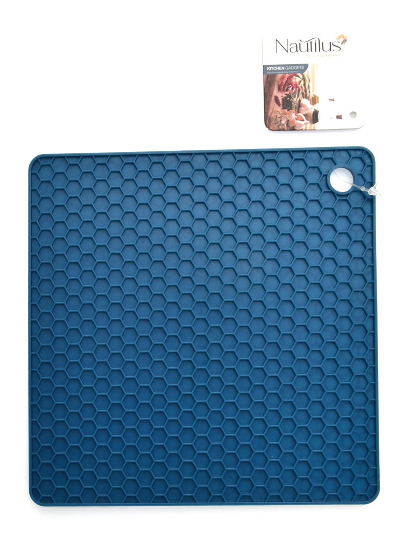 nautilus Nautilus Silicone Square Tablemat Blue Color 17X17X0.6 Cm  - Image 2