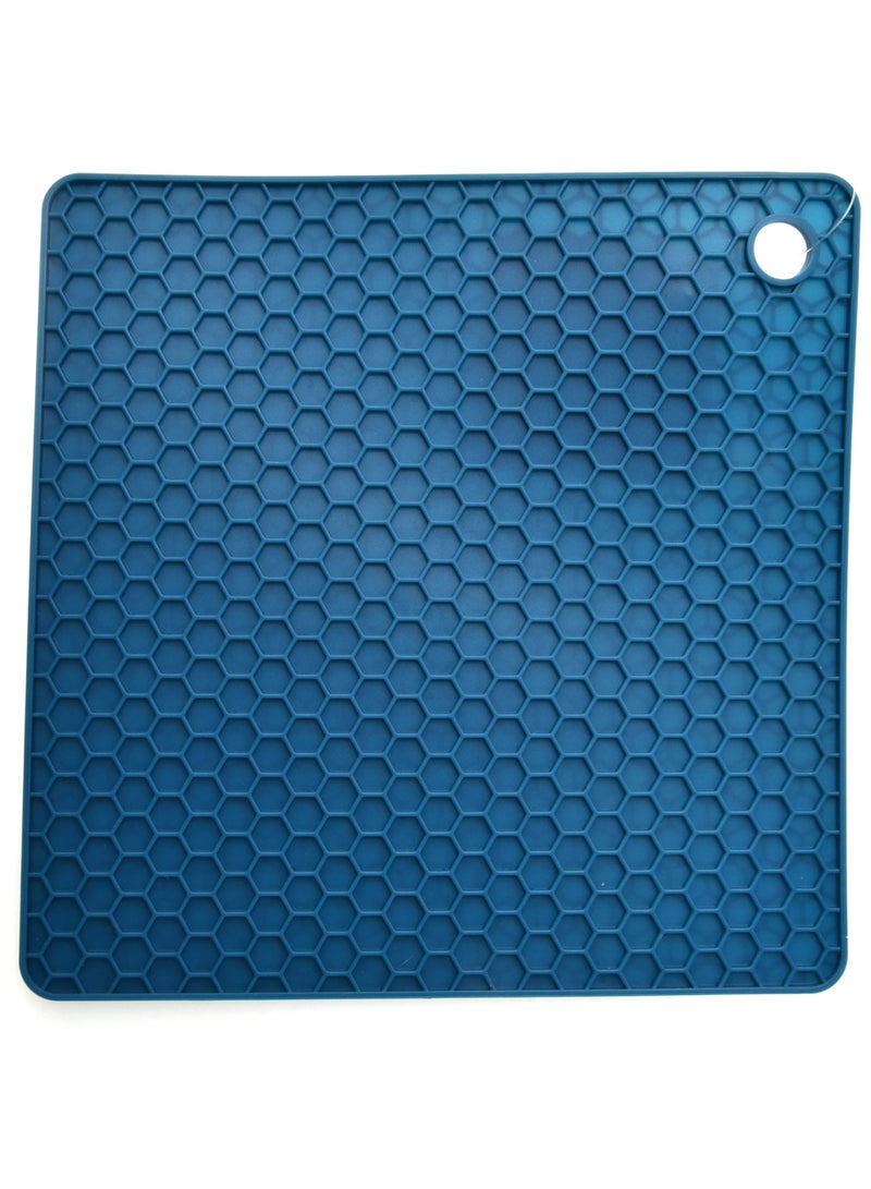 nautilus Nautilus Silicone Square Tablemat Blue Color 17X17X0.6 Cm  - Image 1