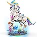Brihappen Rainbow Unicorn Model Building Set for Adults Cool Horse Animal Model with Light STEM Toy Building Set Home Office Decor Creative Birthday Gifts1419 Pieces - Image 2