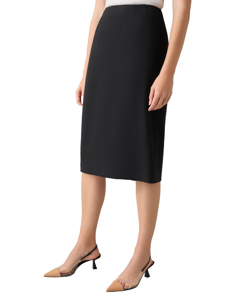 Kasper Women's Stretch Crepe Skimmer Skirt, Black, 12 - Image 2