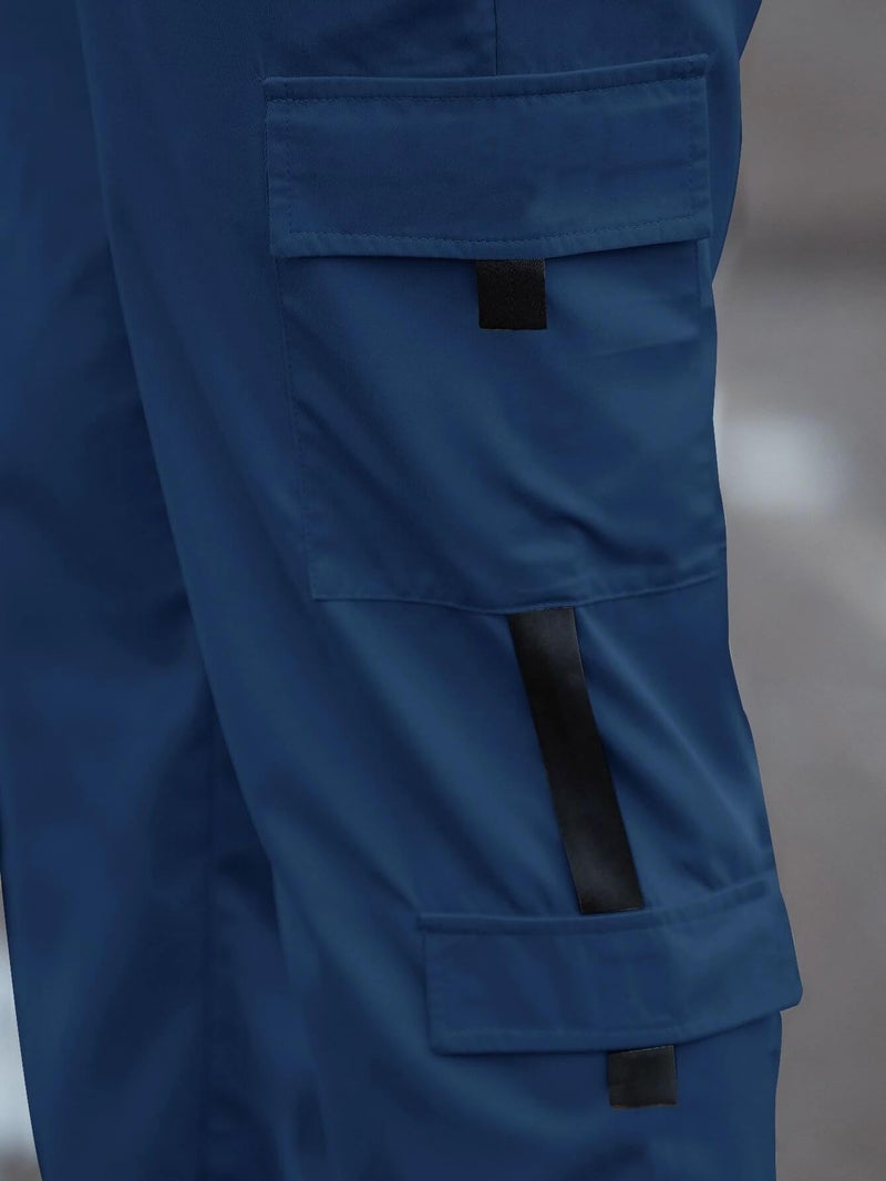 Lymio Track Pant for Men || Regular Fit || Track Pants || Lycra Full Elastic Jogger Pant (L-TP-08-Blue-2XL) - Image 3
