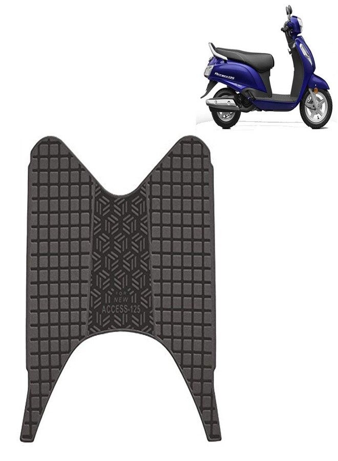 Ramanta Access 125 Foot Mat Washable PVC // Rubber Floor Mat Anti Skid Foot Floor Mat Compatible with Scooter/Scooty Access 125 BS6 (1 PC, Black, PVC, Ruber) - Image 1