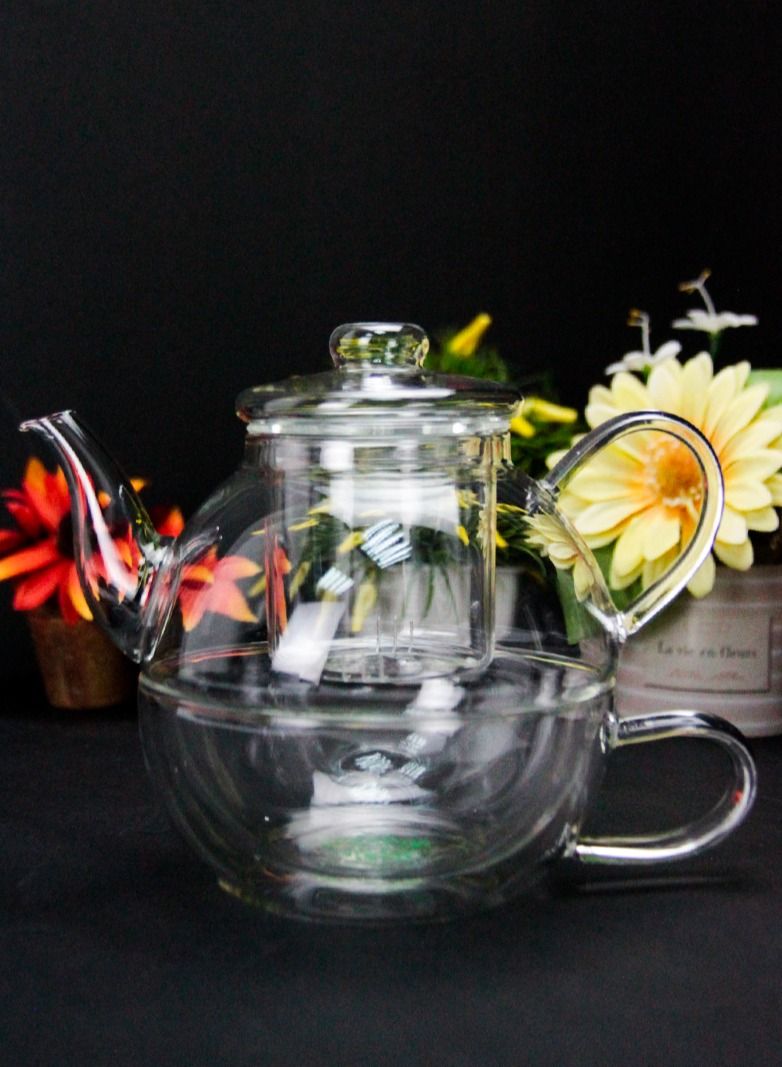 Tealand Microwave Safe Glass Teapot with Removable Glass Infuser for Loose Tea (0.6 Liter)  - Image 3