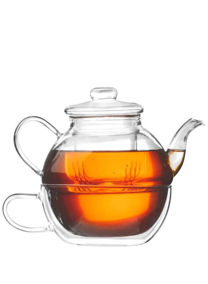 Tealand Microwave Safe Glass Teapot with Removable Glass Infuser for Loose Tea (0.6 Liter)  - Image 2
