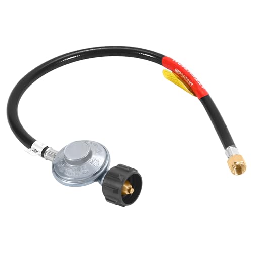 GasSaf 6 Feet Low Pressure Propane Regulator with CSA Certified LPG Hose Most LP Gas Grill, Heater and Fire Pit Table，CSA Certified - Image 1