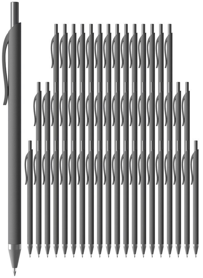 JIMMIDDA 52 Pcs Pens Bulk - 1.0MM Ballpoint Pens Black Ink | Medium Point Smooth Writing, No Bleed Retractable Ball Point Pen for Office School (Gray - 52Pcs) - Image 1