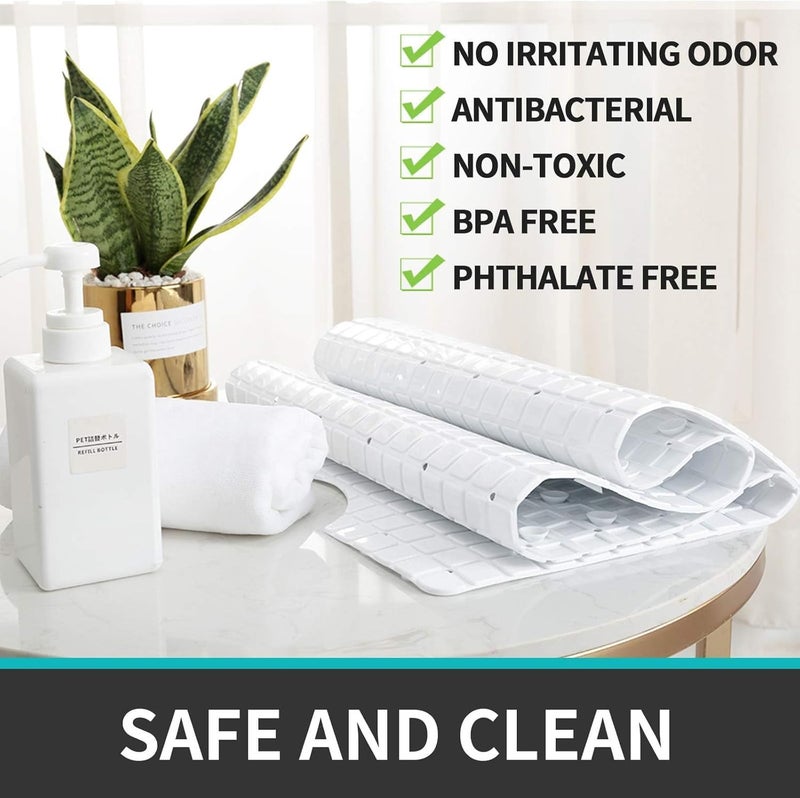 X spring Non Slip Bath Mat with Drainage Holes and Suction Cups - Image 5
